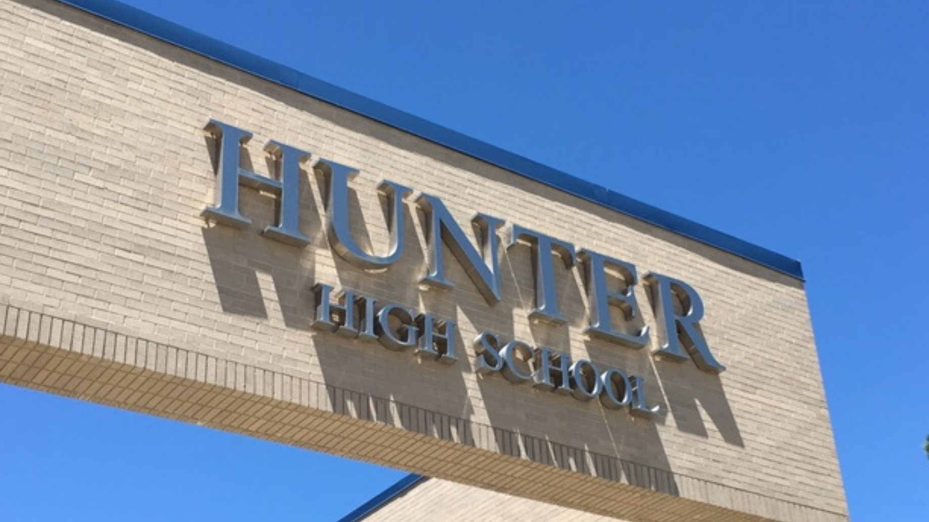 Image of Hunter High School, which went into lockout protocol on Thursday due to suspicious activit...