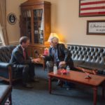Doug Wright interviews Rep. Chris Stewart, R-Utah, at his congressional office. 