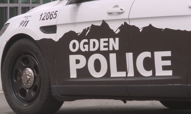 Image of an Ogden police car. The Ogden City Police Department said officers responded to a stabbin...
