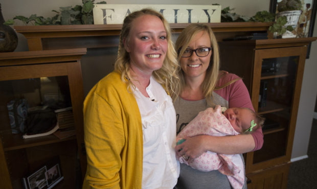 Jacob Wiegand, Deseret News
Morlie Hayes, 16, and her aunt, Laura Creager, both of Eden, pose for a...