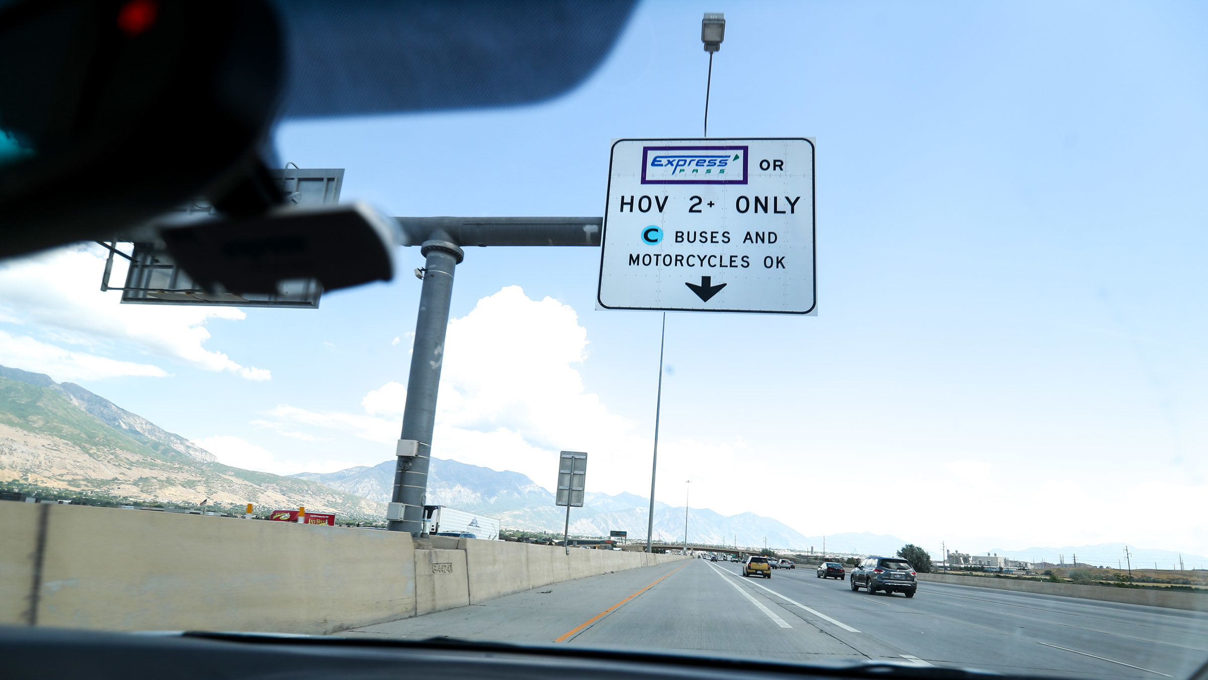 hov lane is pictured, new law would let pregnant people use hov lane alone...