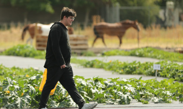 Roots Charter School student Jack Walpole works at the school farm in West City on Tuesday, Aug. 21...