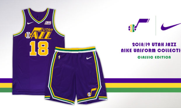 The Nike Classic Edition uniform the Jazz will wear in the 2018-2019 season. (Photo credit: Utah Ja...