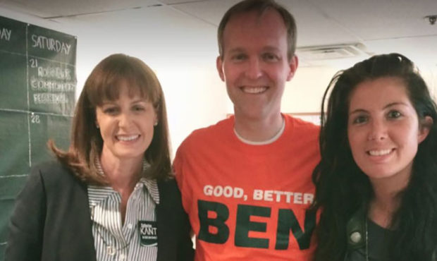 Mayor Ben McAdams (center) with his arm around Catherine Kanter (left). The Alliance for a Better U...