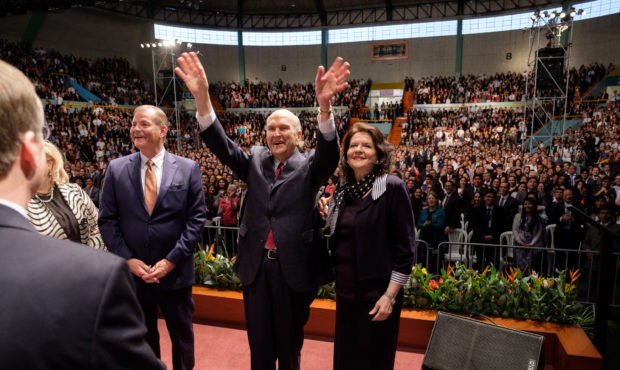 President Nelson was cheered by crowds at a devotional Saturday in Peru...