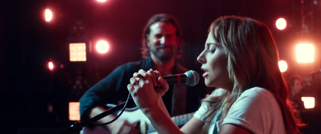 Bradley Cooper as Jack and Lady Gaga as Ally in the drama "A Star Is Born."