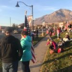 Fellow soldiers, people on motorcycles, and people in the community gathered today to pay tribute to Major Brent Taylor who died while serving in Afghanistan. His body was finally delivered to Utah on Wednesday. (Caitlin Burchill, KSL)