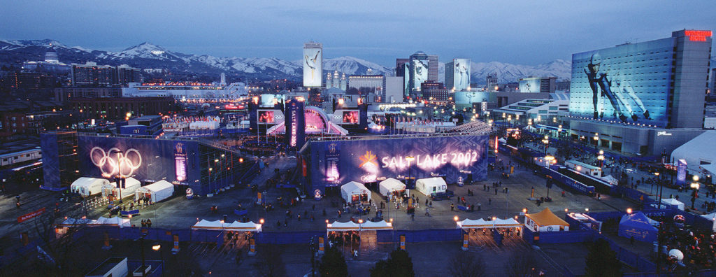 The Olympics in Salt Lake City, 2002.