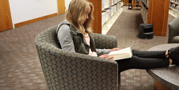 Students film themselves as study buddies in the library...