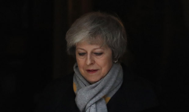 Britain's Prime Minister Theresa May leaves a cabinet meeting at Downing Street in London, Tuesday,...