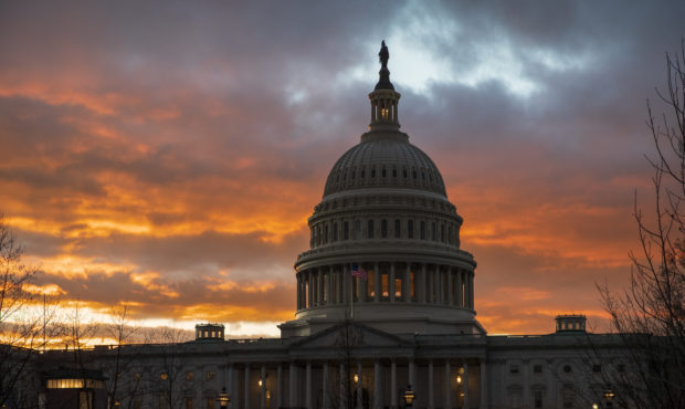 The Capitol iat sunset after the Senate rejected competing Democratic and Republican proposals for ...