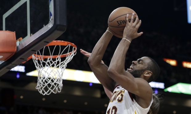Cleveland Cavaliers guard Alec Burks (10) shoots during the second half of an NBA basketball game a...