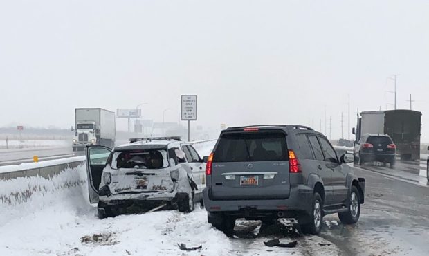 Utah Highway Patrol accident scene...