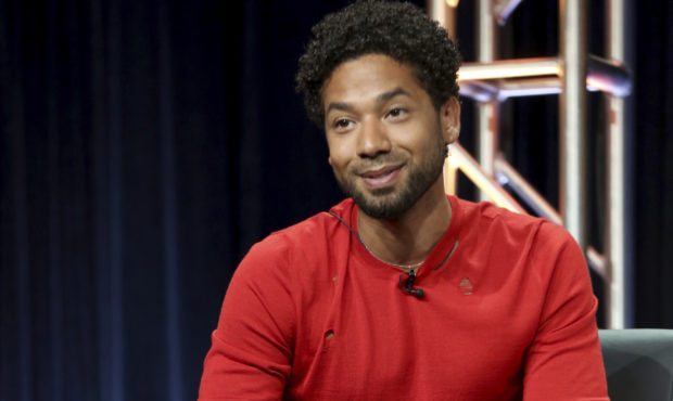 FILE - In this Aug. 8, 2017 file photo, Jussie Smollett participates in the "Empire" panel during t...