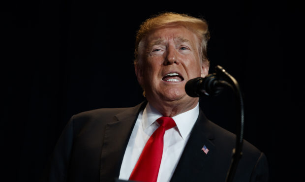 In this Feb. 7, 2019 photo, President Donald Trump speaks during the National Prayer Breakfast, in ...