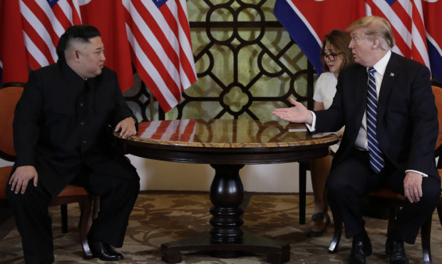 President Donald Trump meets North Korean leader Kim Jong Un, Thursday, Feb. 28, 2019, in Hanoi. (A...