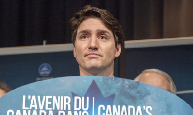 Canada's Prime Minister Justin Trudeau announces during a news conference, Thursday, Feb. 28, 2019,...