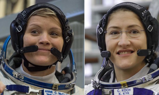 NASA astronauts Anne McClain and Christina Koch were set to make history as the first all-female cr...