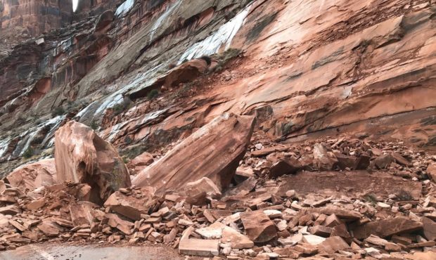 rockslide near Moab...