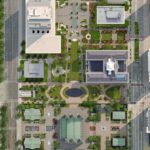 Rendering view of the east block of Temple Square. © 2019 BY INTELLECTUAL RESERVE, INC. ALL RIGHTS RESERVED.