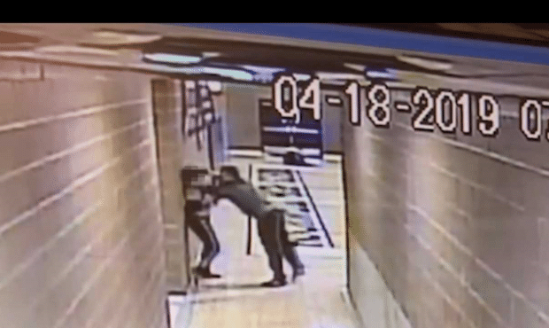 Surveillance video from the school shows the physical altercation between teacher and student....