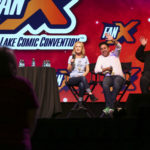 Cast members from the tv show the Office, Brian Baumgartner, Oscar Nunez, and Angela Kinsey speak and answer questions from the audience during the FanX Spring Comic Convention at the Salt Palace Convention Center in Salt Lake City on Friday, April 19, 2019.