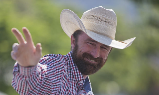 In this July 4, 2018 photo Utah County Commissioner Nathan Ivie waves during the Freedom Festival's...