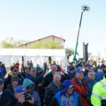 Several thousand people gathered at Ogden's Union Station for Union Pacific's ceremony marking 150 years since the railroad was completed. Photo: Colby Walker, KSL Newsradio