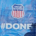 Union Pacific encouraged the crowd to use the hashtag #Done for any photos and video shared on social media. In 1869, the telegraphed word "Done" signified the completion of the transcontinental railroad. Photo: Colby Walker, KSL Newsradio 