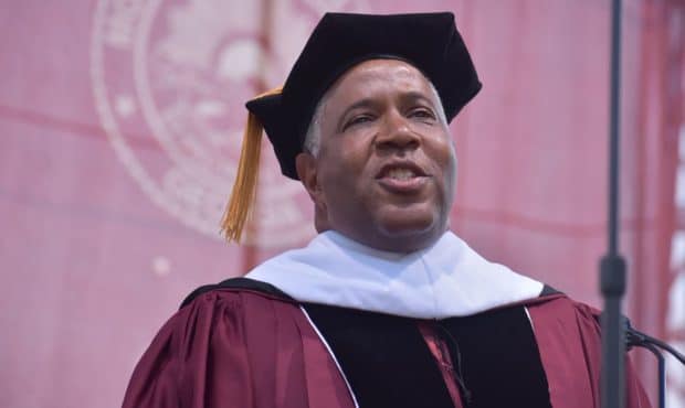 Billionaire investor Robert F. Smith announced during his commencement speech that he would pay off...