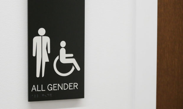 (Photo: Jeffrey D Allred, Deseret News.  Photo from an all-gender bathroom at the University of Uta...