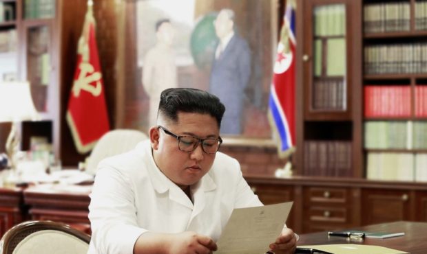 In this undated photo provided on Sunday, June 23, 2019, by the North Korean government, North Kore...