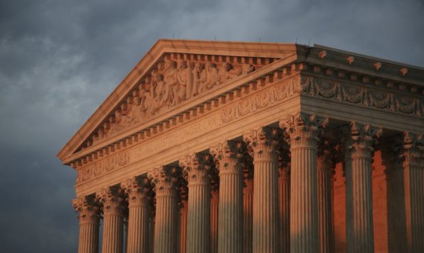 FILE - In this Oct. 4, 2018, file photo, The U.S. Supreme Court is seen at sunset in Washington. Th...