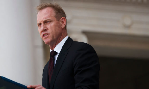 File - U.S. Acting Secretary of Defense Patrick Shanahan delivers remarks during a Memorial Day cer...