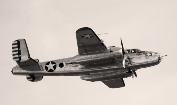 Photo courtesy of Getty Images. WWII bomber. B-25 Mitchell....