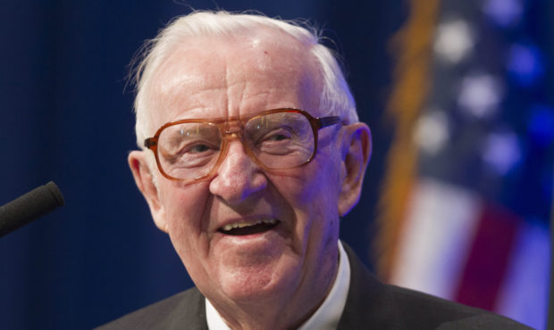 FILE - In this May 30, 2012, file photo, former U.S. Supreme Court Justice John Paul Stevens speaks...