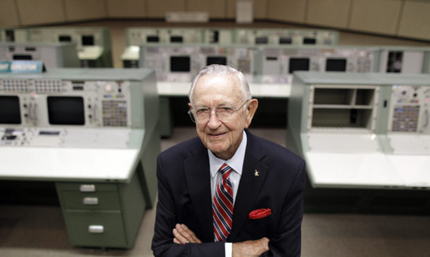FILE - This Tuesday, July 5, 2011, file photo shows NASA Mission Control founder Chris Kraft in the...