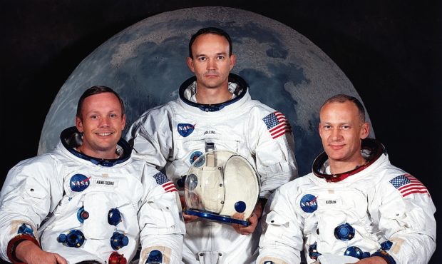 From left to right. Niel Armstrong, Michael Collins, Edwin "Buzz" Aldrin.

Courtesy NASA...