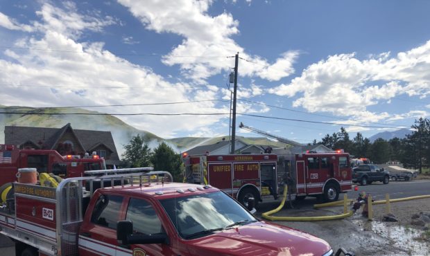 Crews attend to a house fire, at 6212 Butterfield Park Way, in Herriman, on Saturday, June 29, 2019...