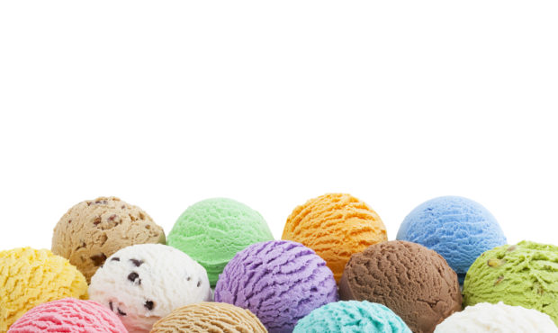 Colorful ice cream bottom border isolated on white. Photo courtesy of Getty Images....
