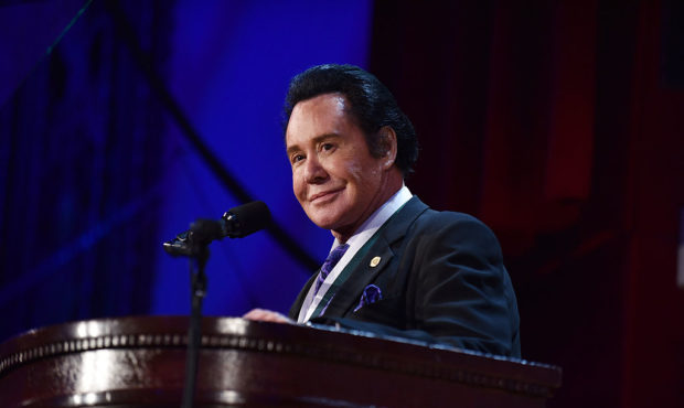 FILE - Humanitarian Award recipient Wayne Newton speaks on stage at the 31th Annual Great Sports Le...