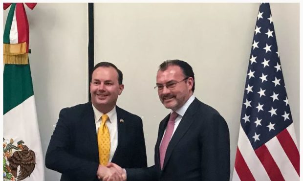 Sen. Mike Lee, R-Utah, meets with Luis Videgaray Caso, outgoing Mexican Foreign Minister, and other...