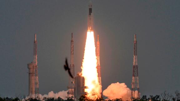 The Indian Space Research Organisation's (ISRO) Chandrayaan-2 (Moon CHariot 2), with on board the G...