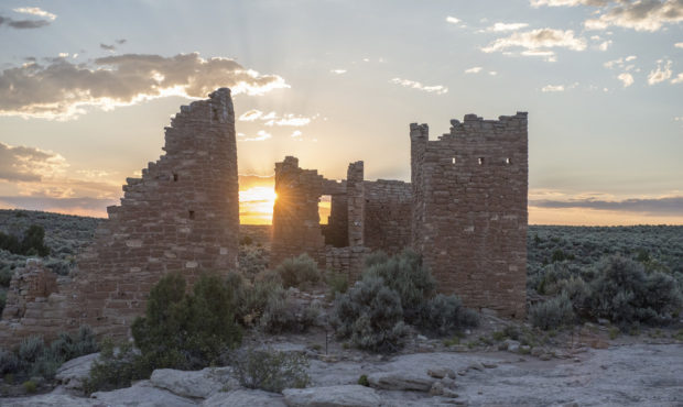 This June 20, 2017, photo provided by Chris Wonderly shows Hovenweep Castle at Hovenweep National M...