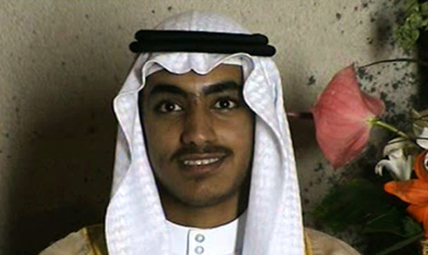 FILE - In this image from video released by the CIA, Hamza bin Laden, the son of of the late al-Qai...