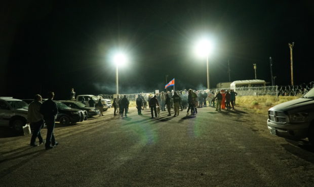 About 80 people gathered at the back gate of Area 51 at 3:00 a.m. on September 20, 2019 to 'See the...