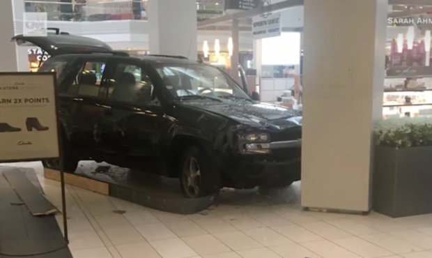 Photo capture of a SUV driving through a mall in Illinois earlier this month....