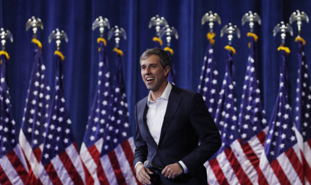 Democratic presidential candidate and former Texas Rep. Beto O'Rourke walks on stage during a gun s...