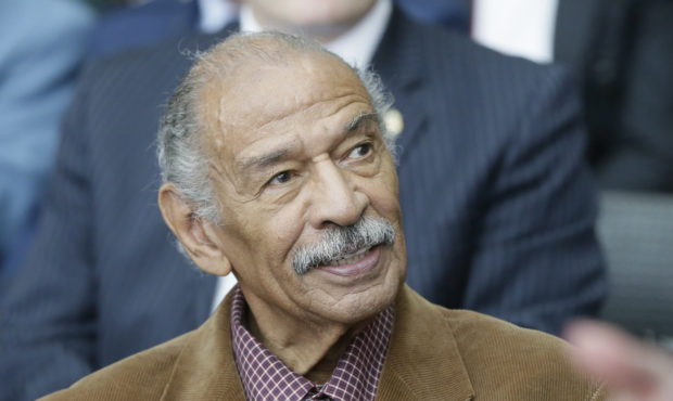 FILE - In an April 11, 2016 file photo, Congressman John Conyers is seen during a ceremony for form...