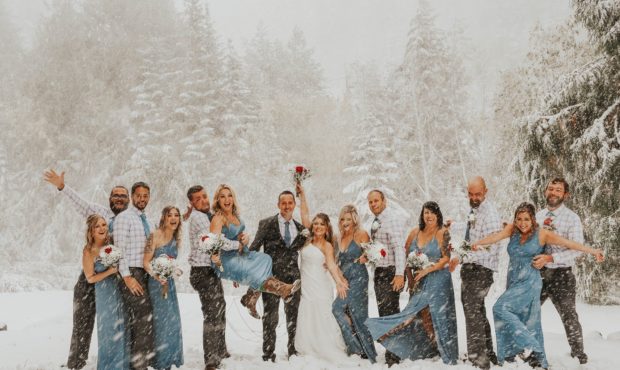snowstorm wedding...